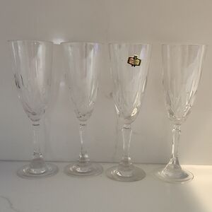 Crystal Zajecar Champagne Flutes Set